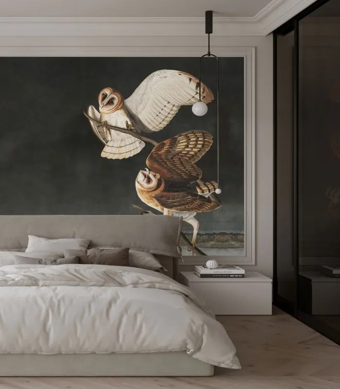 WALLCOLORS Owls wallpaper - tapeta POVRCH: Prowall Concrete