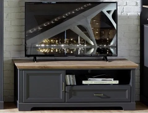 TV skrinka Jasmin, grafit/dub%