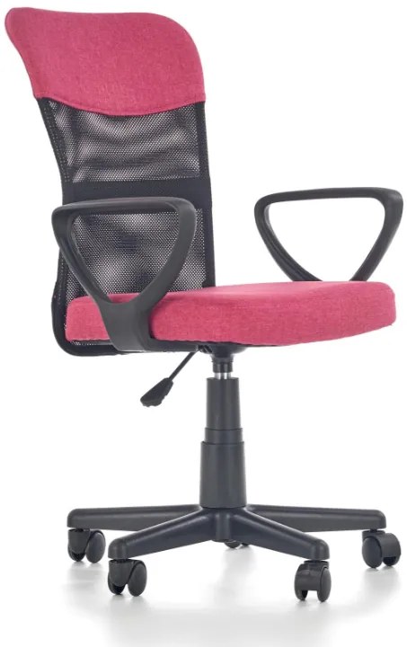 Detská otočná stolička TIMMY růžovočierna