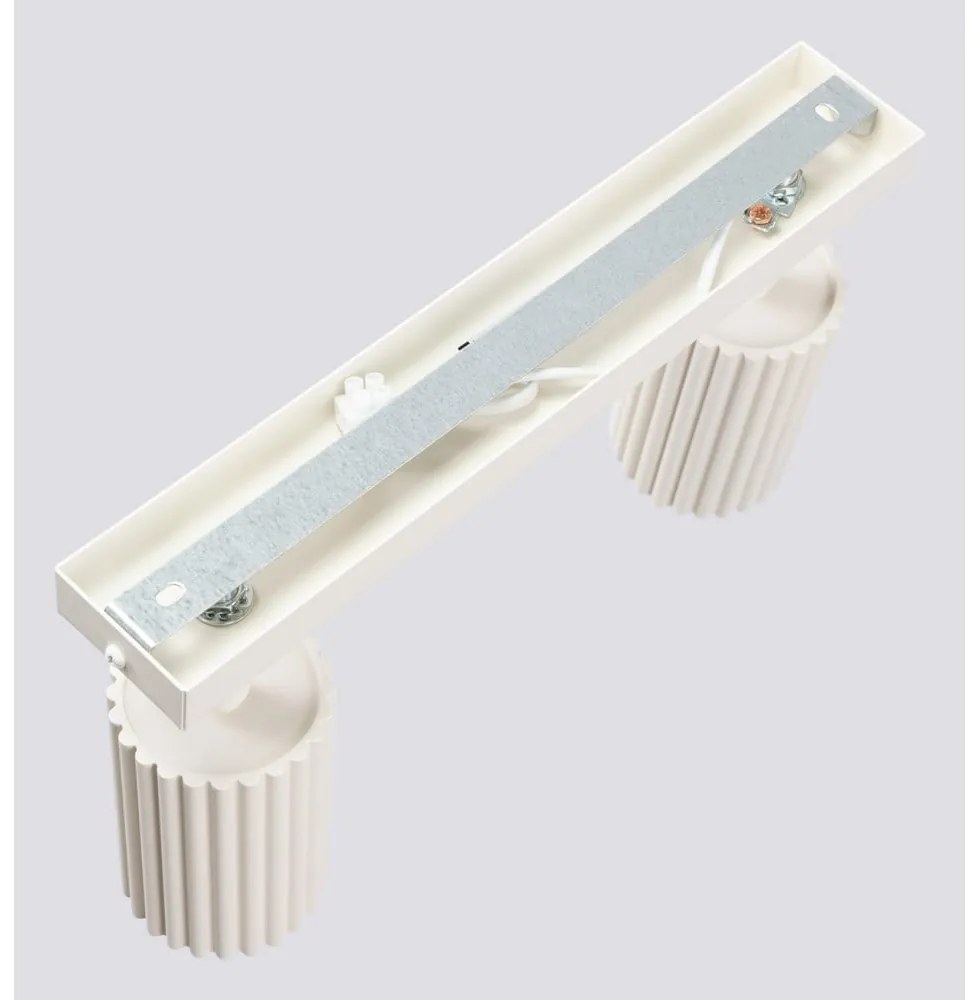 Krémovobiele bodové svietidlo 6,5x30 cm Gleam – Sollux