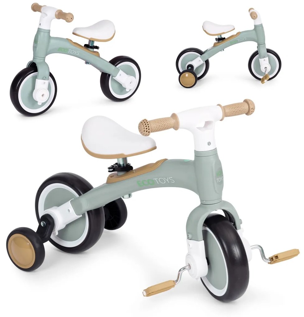 Dětské odrážedlo 3v1 COMBO ECOTOYS zelené
