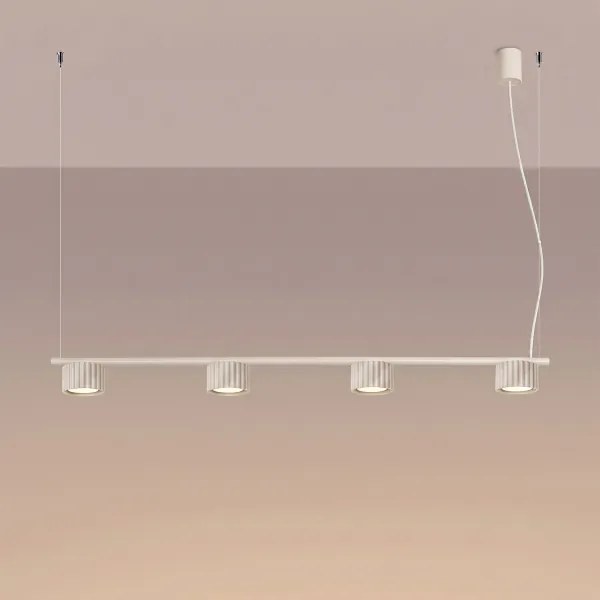 Sollux SL.2697 - Závesný luster AURA na lankách 4xGX53/10W/230V krémový