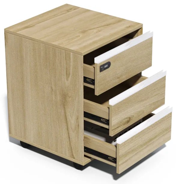 Kancelársky set pre 4 osoby Houseland Profit Max 02 3216 dub/biela