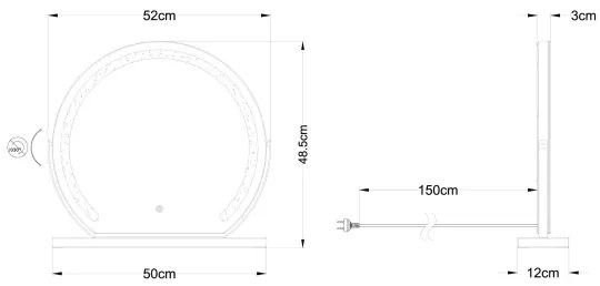 Globo 84038 - LED Stm. zrkadlo s podsvietením RIVAS LED/10W/230V 12x48,5 cm