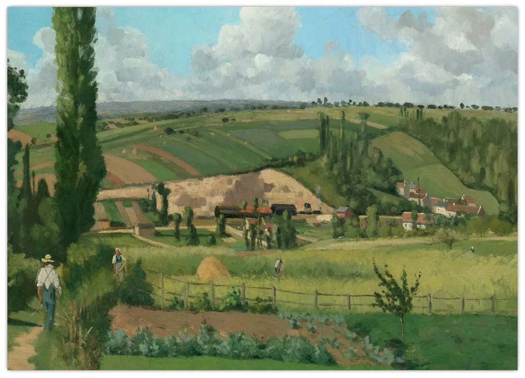 Obraz - Camille Pissarro, Landscape at Les Pâtis, Pontoise, reprodukcia (70x50 cm)