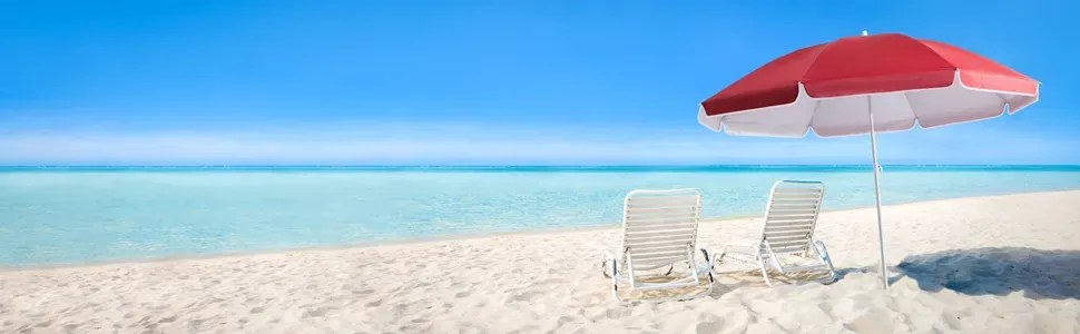 Plážový slunečník Cyprusa 180 cm červený