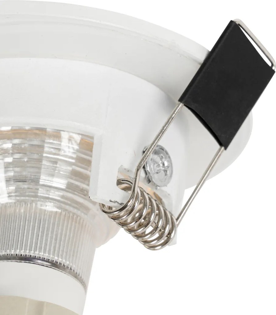 Inteligentné zapustené bodové svietidlo biele okrúhle IP44 vrátane Wifi GU10 50mm - Xena