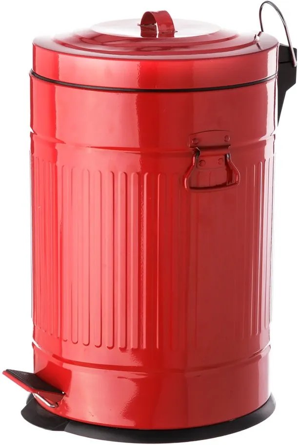 Červený kovový odpadkový kôš Unimasa, 20 l