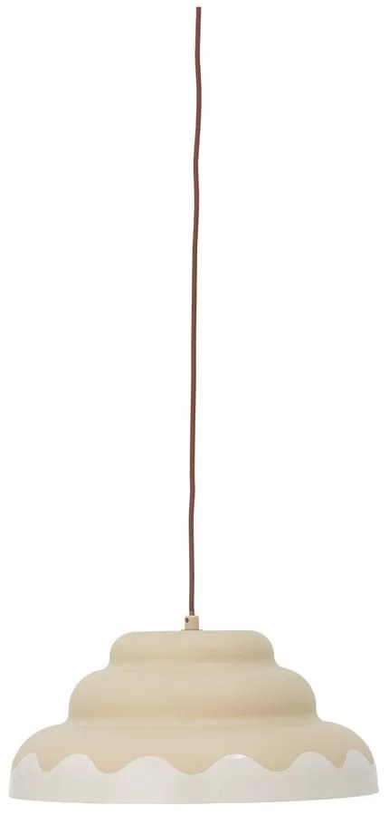 Krémové závesné svietidlo s kovovým tienidlom ø 40 cm Lacya – Bloomingville