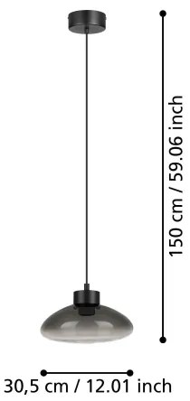 Eglo 390298 - LED Stmievateľný luster na lanku SARNARRA LED/5,4W/230V 2700K