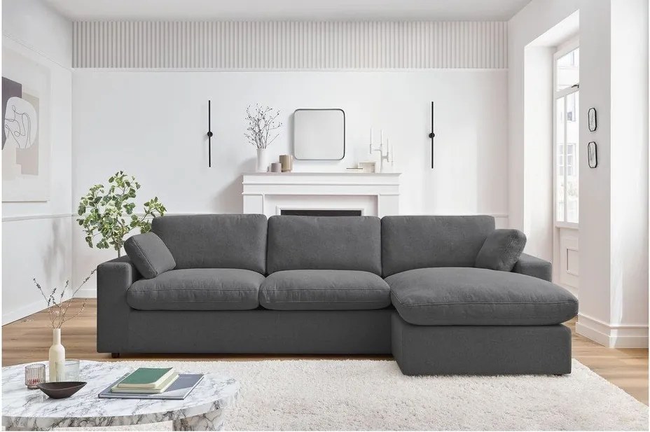 Tmavosivá rohová pohovka Belair – Bobochic Paris