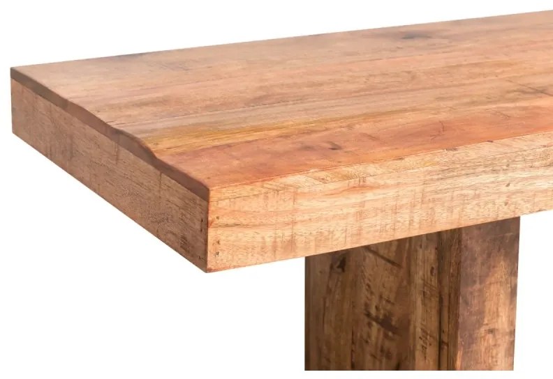 furniture-nabytek.cz - Masívna lavica Country z mangového dreva, lakovaná, hnedá – 170×45 cm
