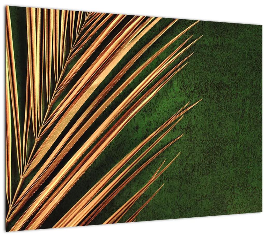 Sklenený obraz s listom (70x50 cm)