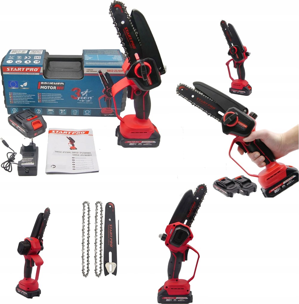 Mini akumulátorová píla vetvová píla Startpro SBS2-21/6M 6 m/s 20 V,