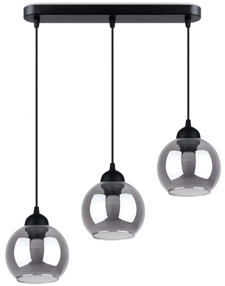 Sollux SL.1142 - Luster na lanku ALINO 3xE27/60W/230V čierna