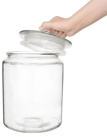 VILDE Sklenená dóza, veľký objem 3,9 l BISCOTTI