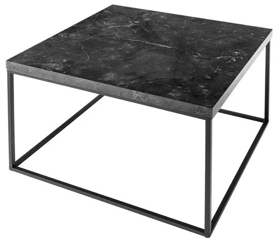 Dizajnový konferenčný stolík Haines 60 cm vzor antracitový mramor