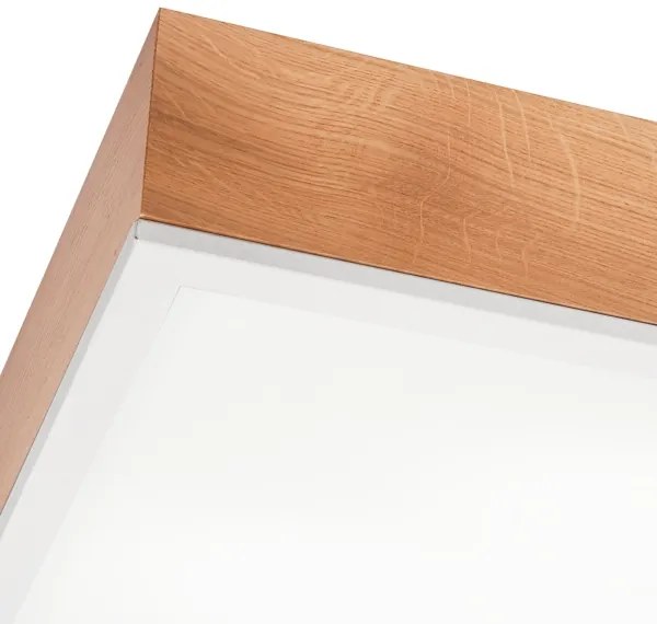 Stropné svietidlo OAK SQUARE 4xE27/15W/230V 48x48 cm dub/biela
