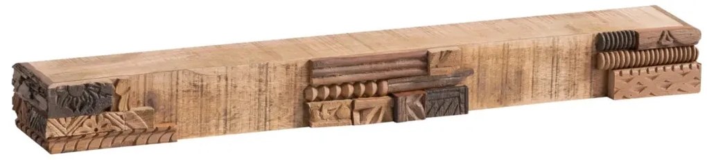 furniture-nabytek.cz - Masívna nástenná polica Greenland z mangového dreva, lakovaná, hnedá – 100 cm