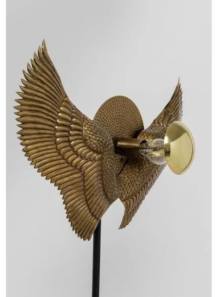 Bird Wings stojaca lampa čierno/zlatá 168 cm
