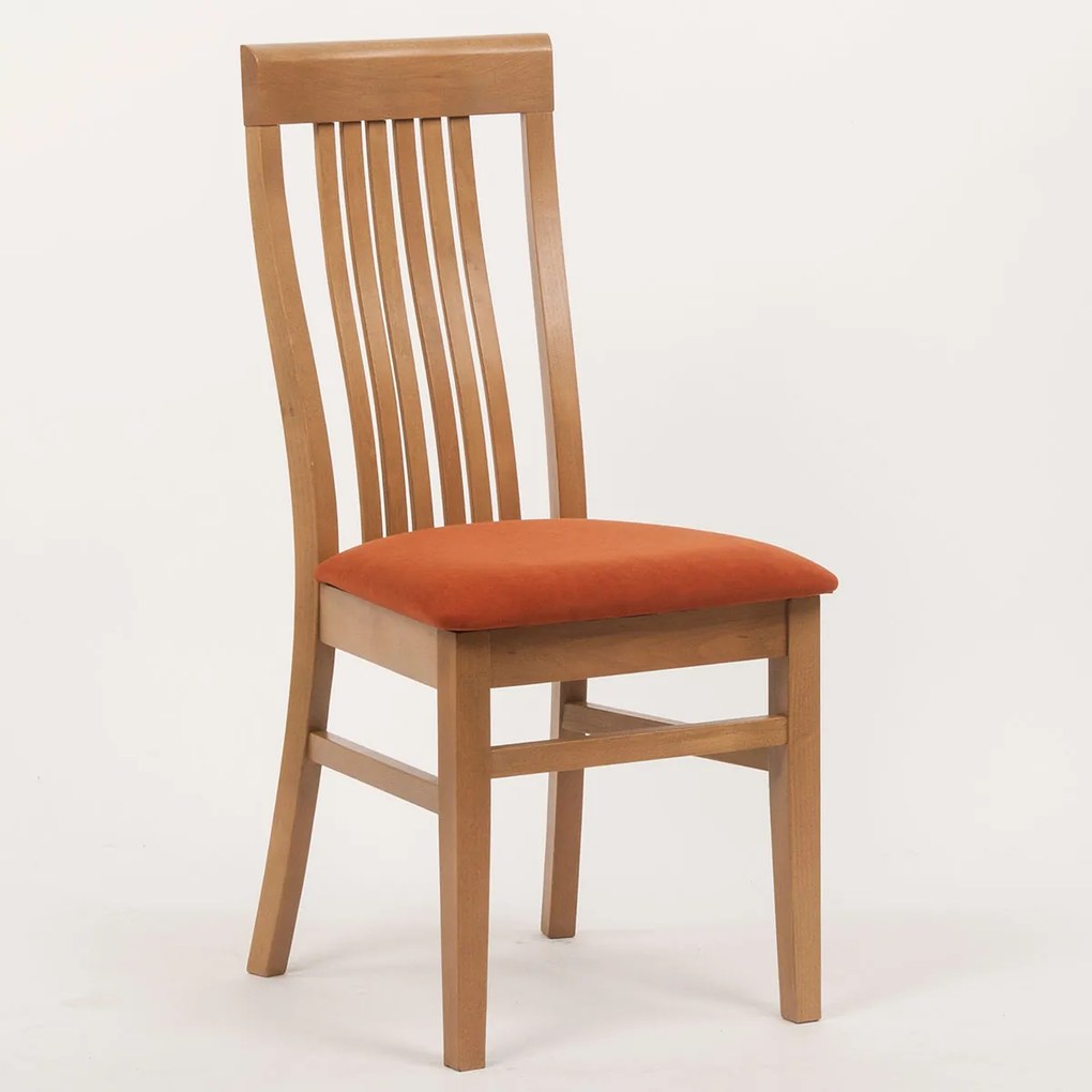 Stima Buková jedálenská stolička Takuna Vyberte odtieň ->: Buk, Vyberte látku ->: VELVET terracota 44