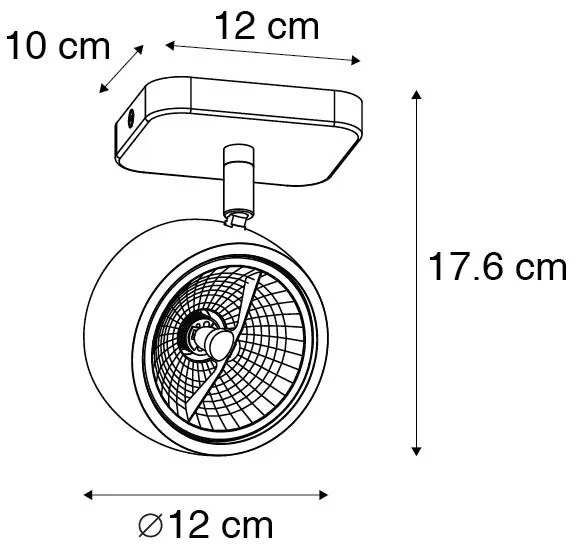 Dizajnové bodové svetlo s štvorcovým otočným a naklápacím mechanizmom - Go Nine