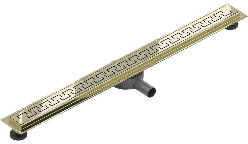 Mexen Flat 360°, nerezový sprchový žľab vzor M15 100 cm, zlatá lesklá, 1524100-40