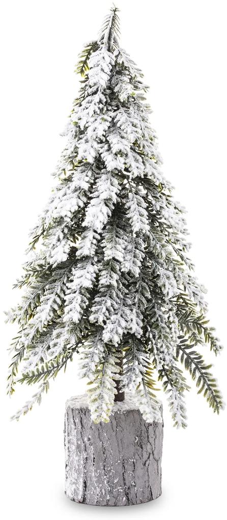 vianočný stromček osnežený na pníku 37x18x18cm