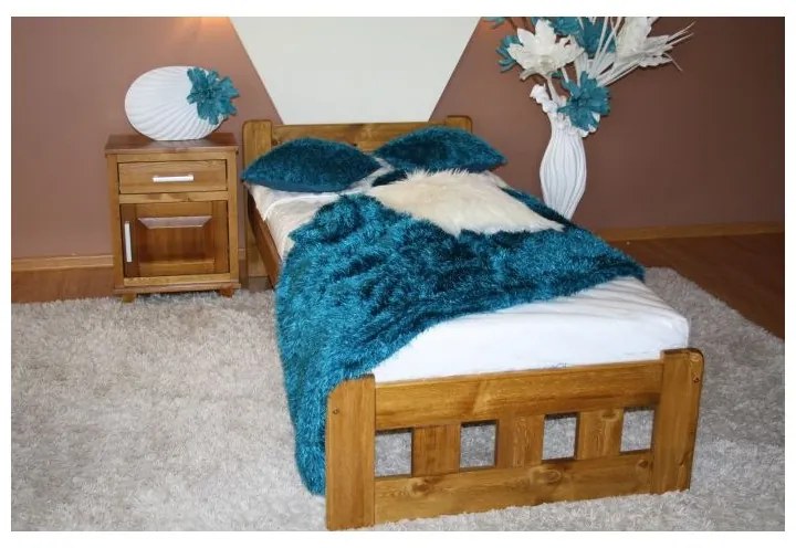 Maxi-Drew Manželská posteľ NIKOLA (dub) s roštom - 200 x 120 cm + rošt