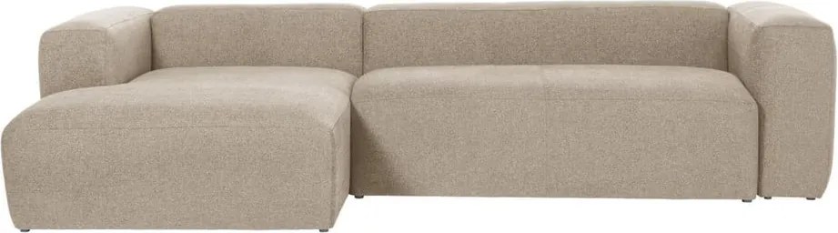 Béžová rohová pohovka (ľavý roh) Blok – Kave Home