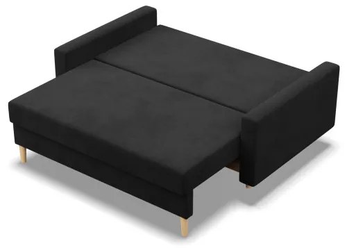 Dvojmiestna pohovka BLANK Comfort rozkladacia, čierna