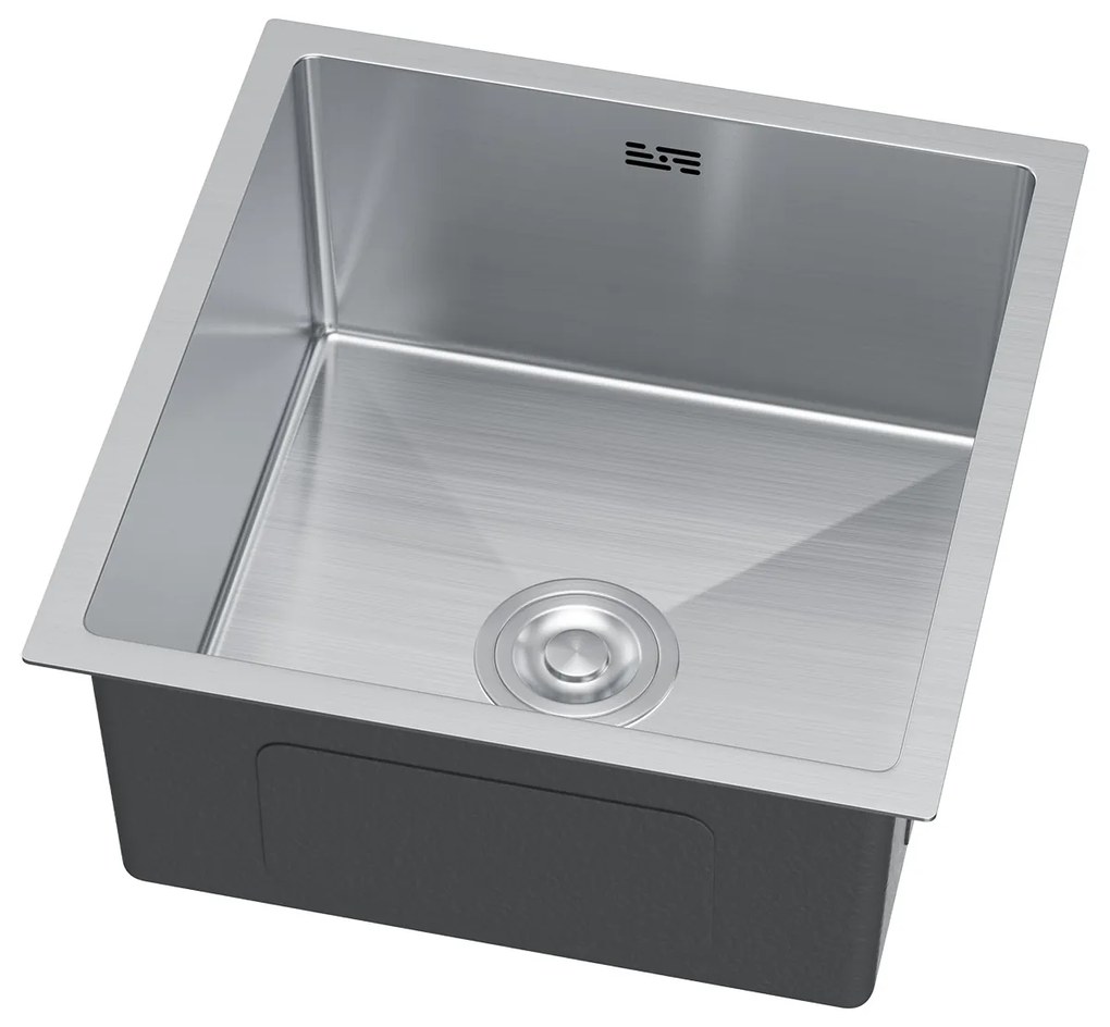 Erga HD, 1-komorový oceľový drez 470x450x210 mm, oceľová, ERG-MLS-HD4745