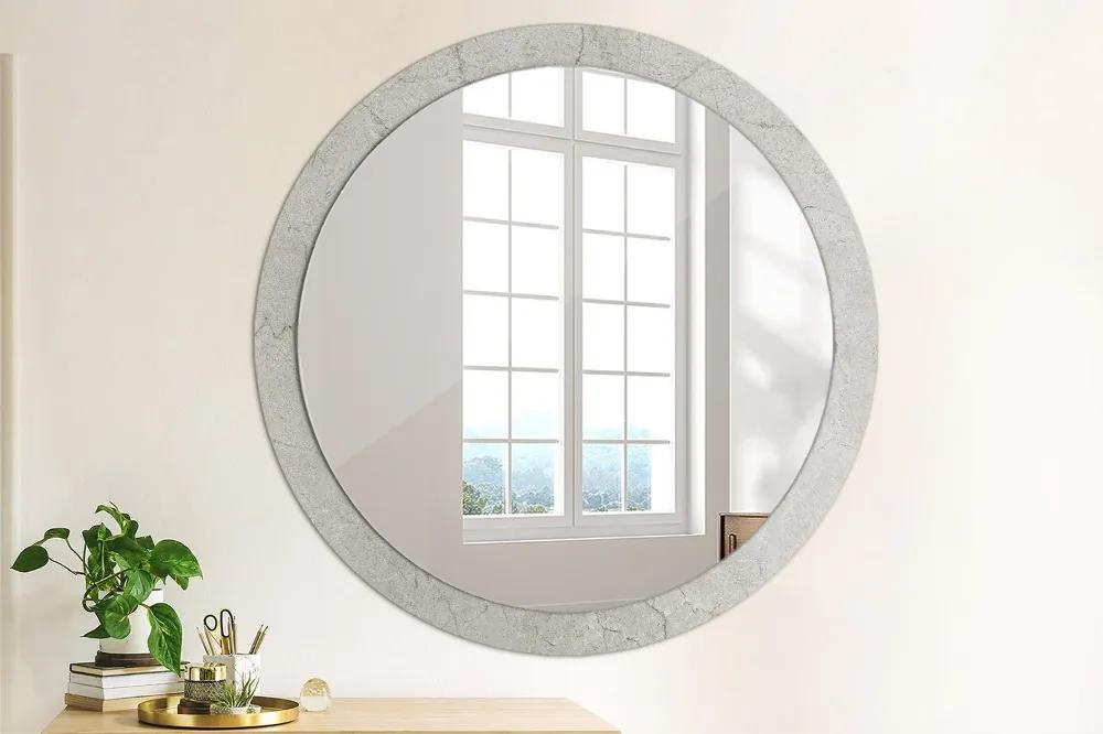 Okrúhle ozdobné zrkadlo na stenu Šedý cement fi 100 cm