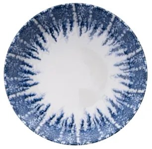 12-dielna jedálenská súprava, biela/modrá, porcelán