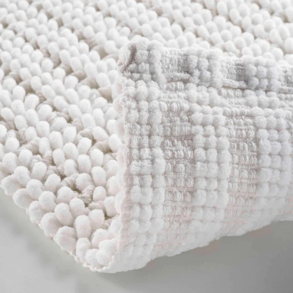 Biela kúpeľňová predložka 50x80 cm Voltis – douceur d'intérieur