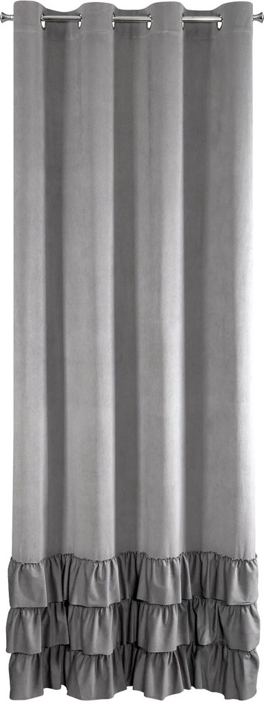 ZATEMŇOVACÍ ZÁVES NA KRÚŽKOCH MEGI 140X250 CM SIVÁ