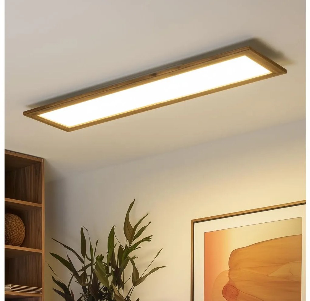 Brilagi - LED Stropné svietidlo SLIMFRAME WOOD LED/58W/230V 124x34 cm hnedá