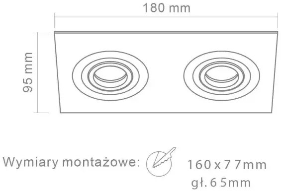 Moderné podhladové svietidlo Fasto 2 biela