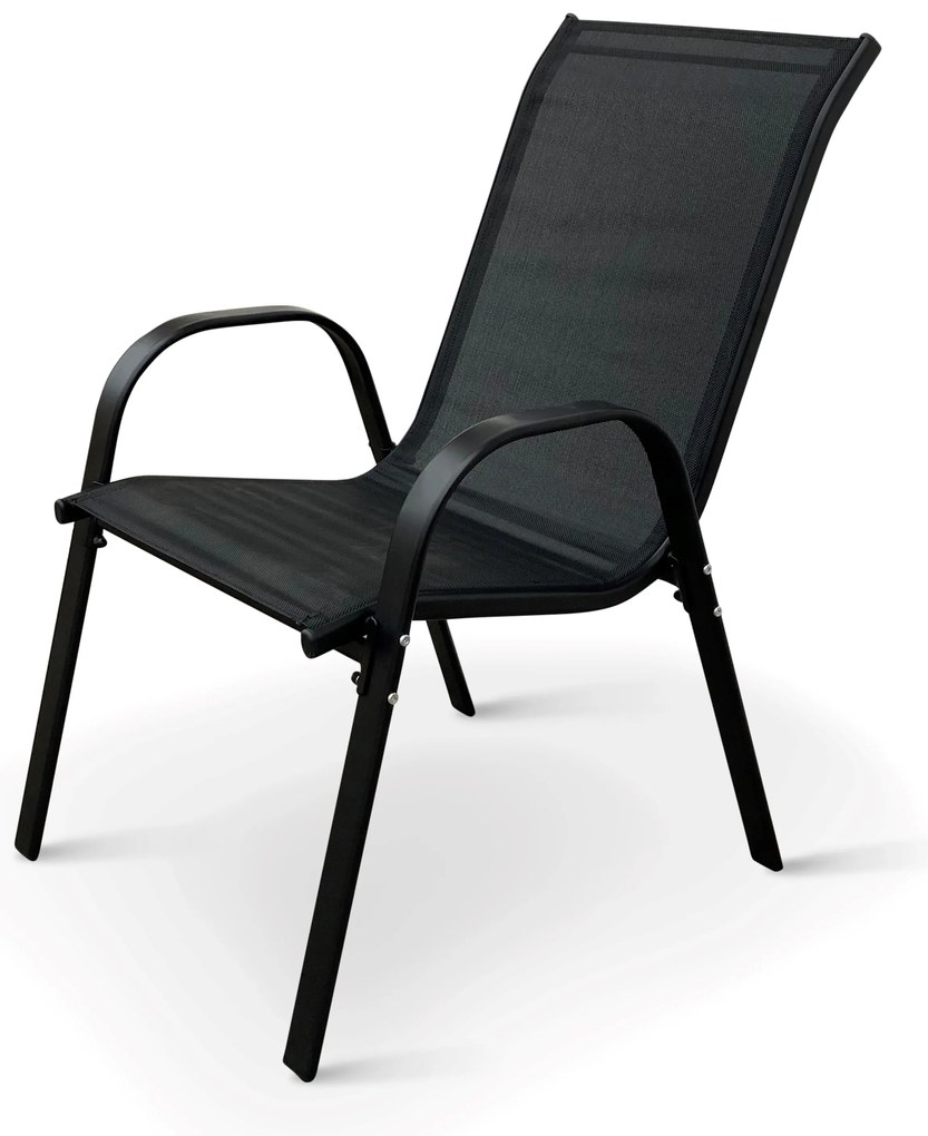 Noela Záhradný jedálenský set Capri 100cm + 4x kovová stolička Ramada