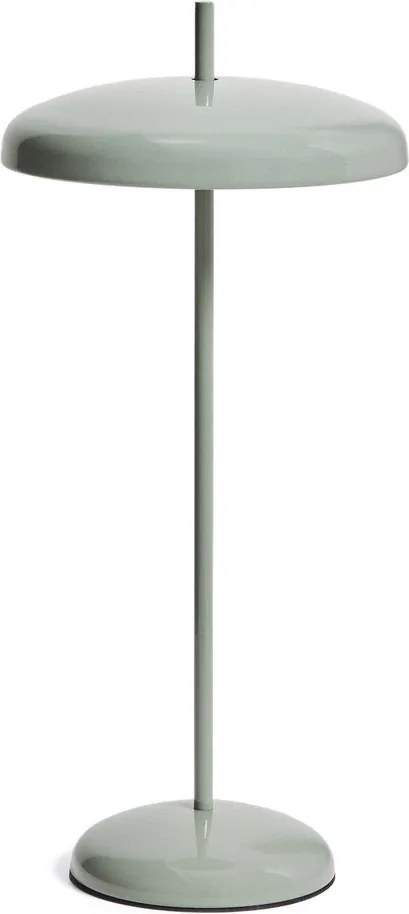 Svetlozelená LED stmievateľná stolová lampa s kovovým tienidlom (výška 35 cm) Porte – Kave Home