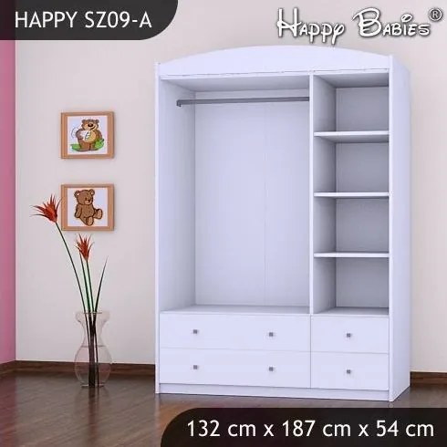 Detská skriňa RED CAR - TYP 9 - gaštan wenge