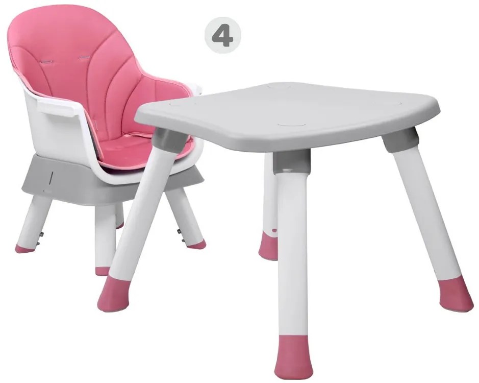 Stolička na kŕmenie set 6v1 ZA4142 - ružová