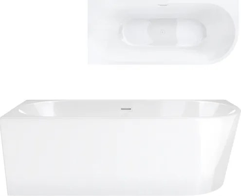 Rohová vaňa Corsan Intero 150 x 74,5 Montáž ľavostranná Korok Biela