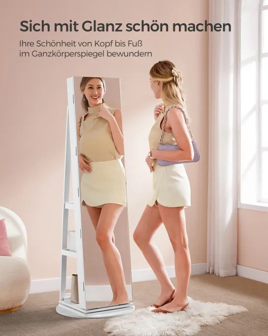 Otočná šperkovnica so zrkadlom JJC007W02