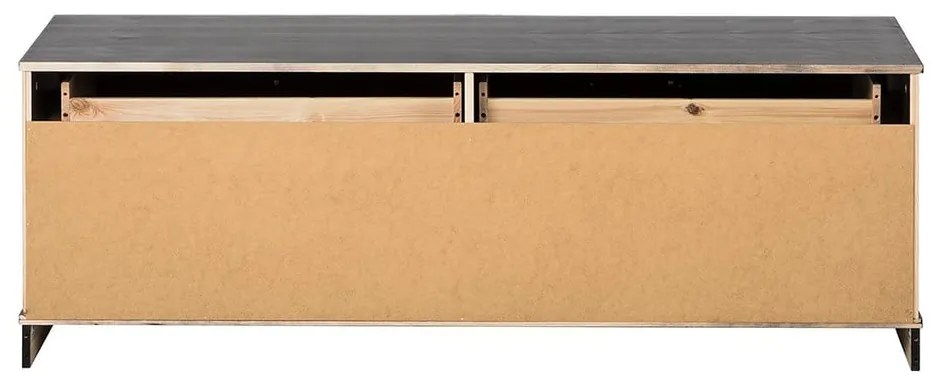 Tmavohnedý TV stolík z borovicového dreva 137x47 cm Anita – Støraa