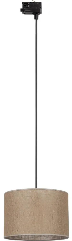 Luster na lanku 3-fáz. lišto. systému TRACER 1xE27/15W/230V pr. 30 cm čierna/hnedá