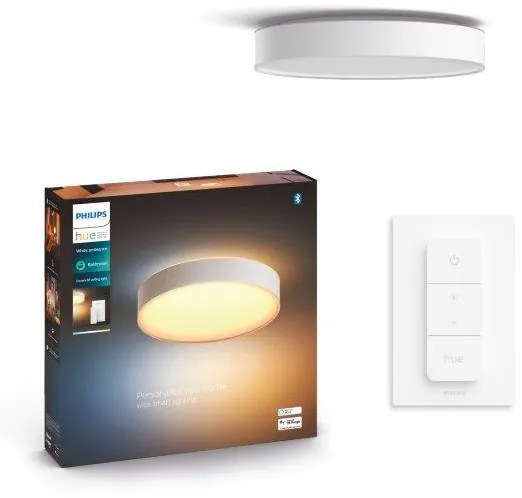 Philips HUE 84116531P6 Stropné svietidlo Philips HUE White DEVERE M  LED 19,2W, 2200-6500K2450lm, IP44, biela