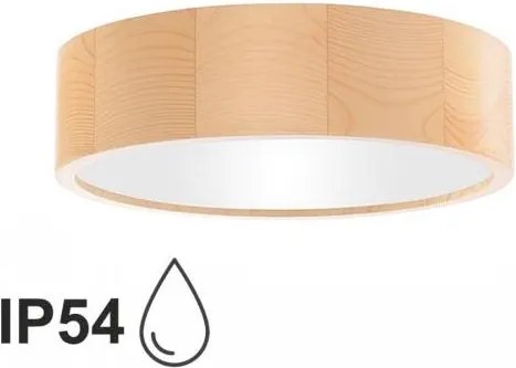 Kúpeľňové stropné svietidlo CLEO 2xE27/24W/230V IP54 pr. 27,5 cm borovica