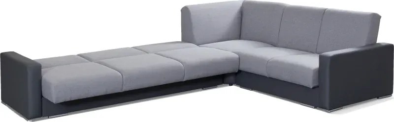 Rozkladacia rohová sedacia súprava Nero, sivá (sedák/korpus - inari 91/96+pod. inari96)