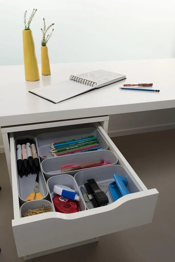CURVER INFINITY DIVIDER XS set 3 organizátorov do zásuvky 8 x 8 x 5 cm sivá 01722-099